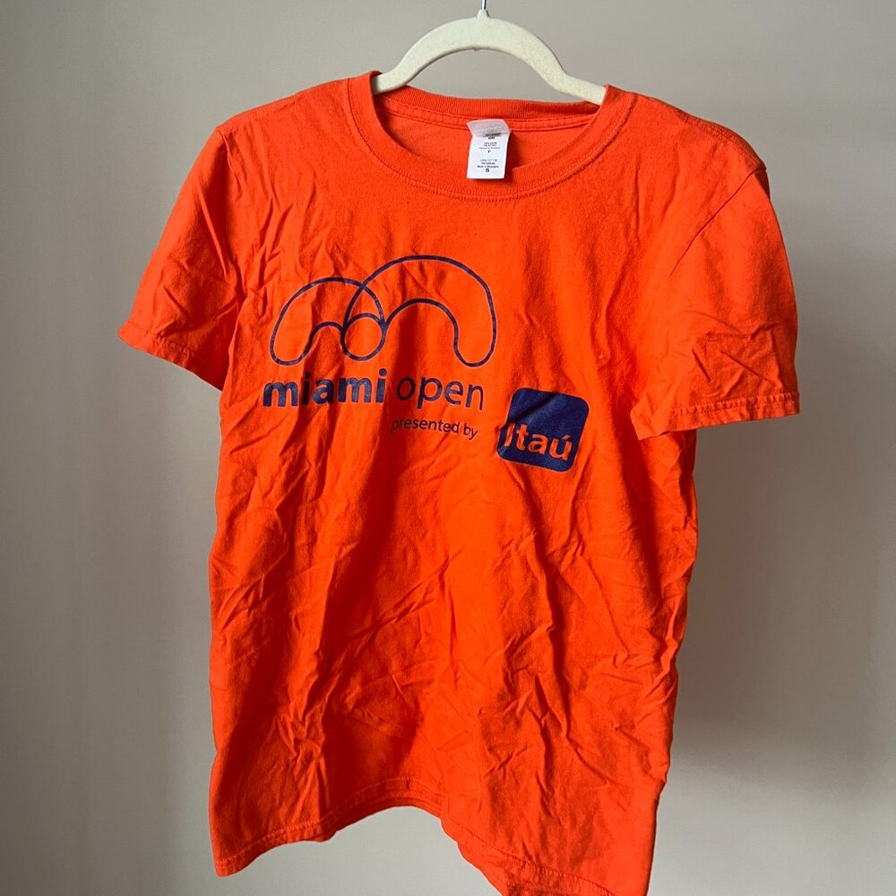 Miami Open Tennis Tournament Itaú Orange Graphic T-Shirt